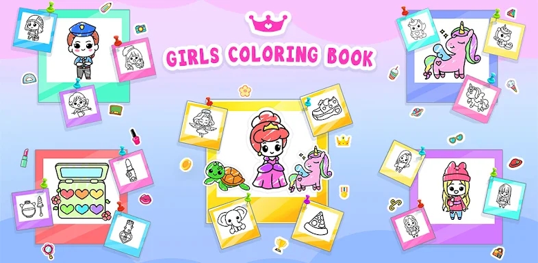 Kids Coloring Games for Girls screenshots