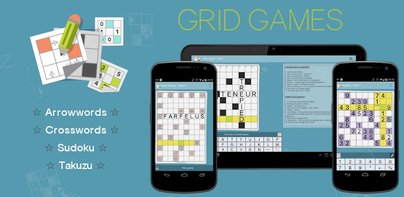 Grid games (crossword & sudoku screenshots