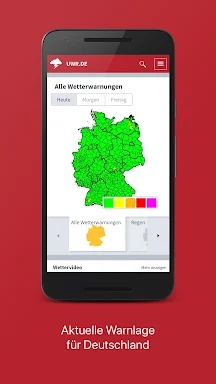 Deutsches Unwetterradar screenshots