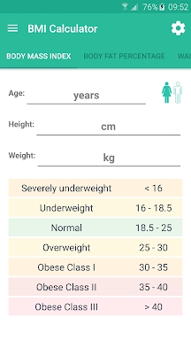 BMI Calculator - Weight Loss screenshots