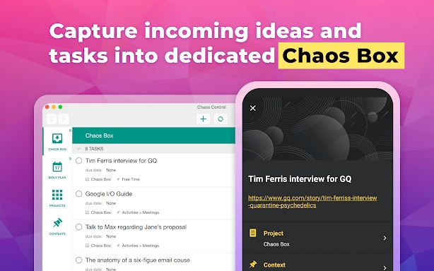 Chaos Control: GTD Organizer & screenshots