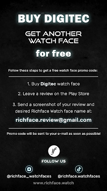 Digitec Watch Face screenshots