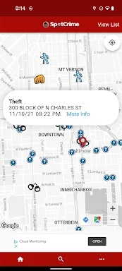 SpotCrime+ Crime Map screenshots