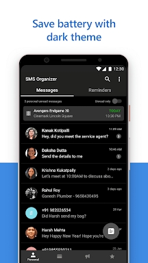 SMS Organizer screenshots