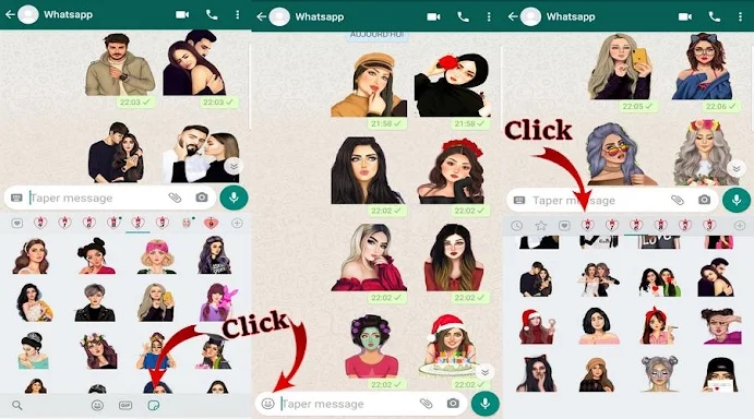 Girly m Stickers For WhatsApp screenshots