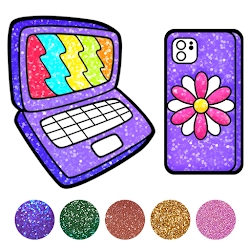 Glitter cute coloring pages
