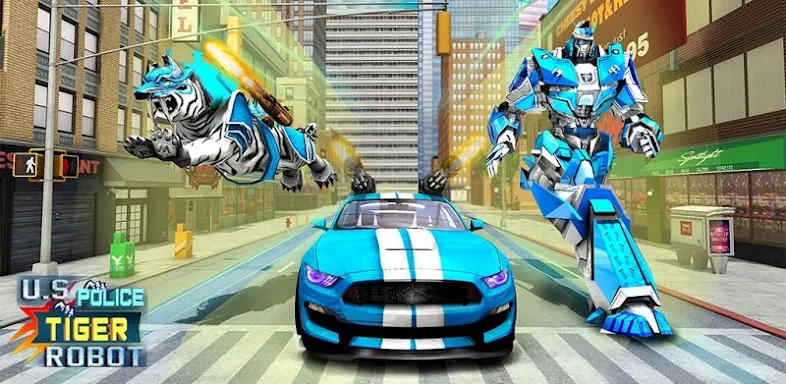 Police Tiger Robot Car Game 3d screenshots