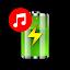 Battery charging audible alarm icon