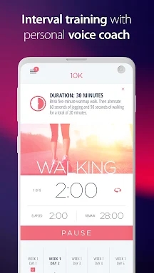 Couch to 10K Running Trainer screenshots