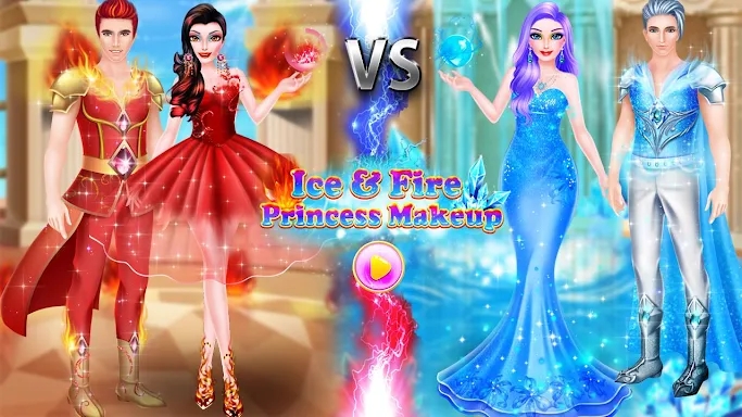Ice VS Fire Princess Makeup screenshots