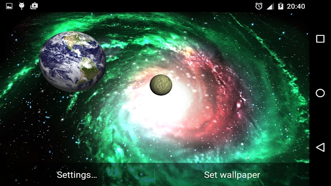 3D Galaxy Live Wallpaper HD screenshots