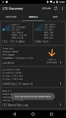 LTE Discovery (5G NR) screenshots