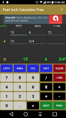 Feet Inch Calculator Free screenshots