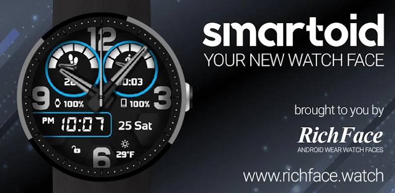 Smartoid WatchFace screenshots