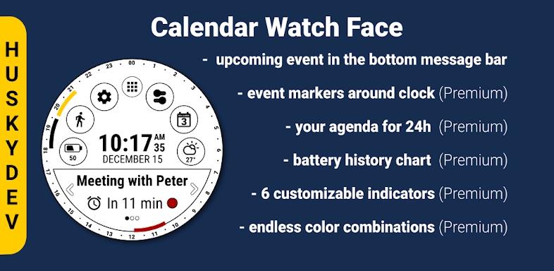 Calendar Watch Face screenshots