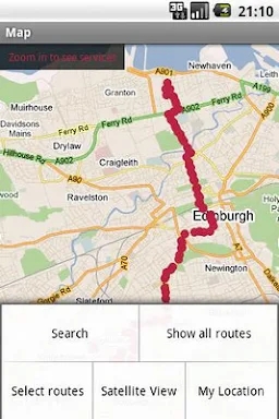 Edinburgh Bus Tracker screenshots