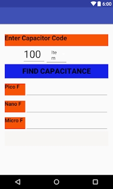 Capacitance code Calculator screenshots