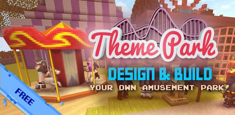 Theme Park Craft: Build & Ride screenshots