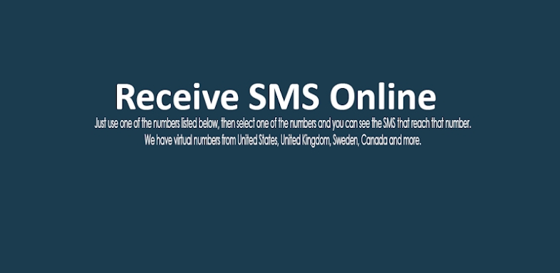 Receive SMS Online screenshots