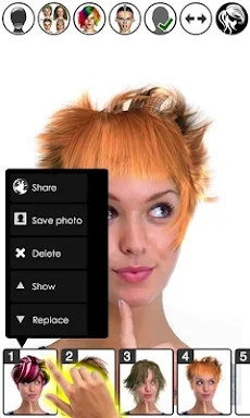Magic Mirror Demo, Hair styler screenshots