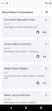 Expo & React Native components screenshots