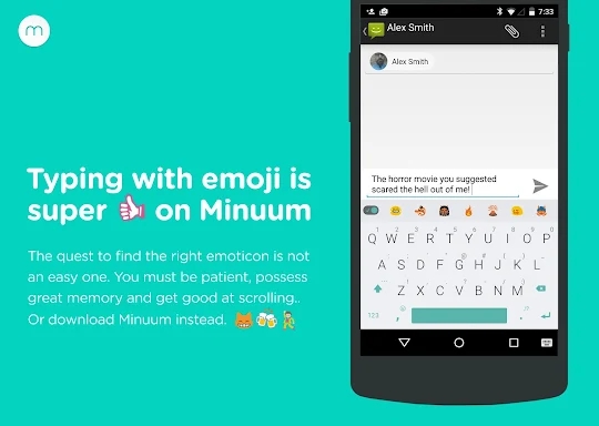 Minuum Keyboard Free + Emoji screenshots