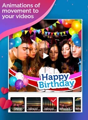 Happy birthday video maker screenshots