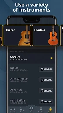 Guitar Tuner: Ukulele & Bass screenshots