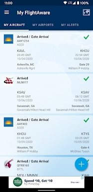 FlightAware Flight Tracker screenshots