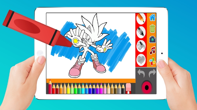 Soni Coloring The Blue Hedgehogs screenshots