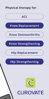 ACL knee rehab video therapy screenshots