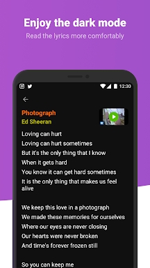 Letras - Song lyrics screenshots