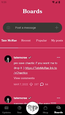 Tate McRae screenshots