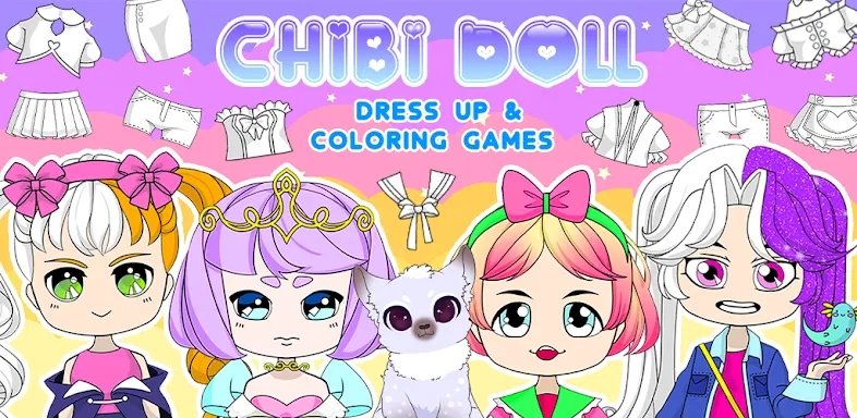 Chibi Doll Dress up & Coloring screenshots