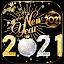 Happy New Year 2021 Greeting Cards & Photo frames icon