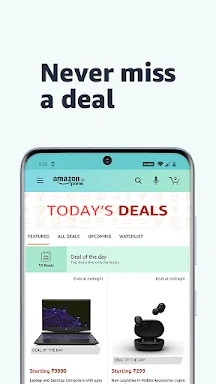 Amazon India Shop, Pay, miniTV screenshots
