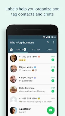 WhatsApp Business screenshots