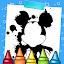 Mouse Coloring Book Mouse club icon