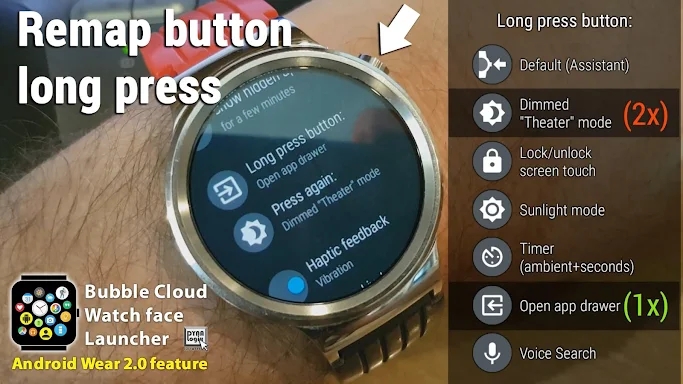 Bubble Cloud Wear OS Launcher screenshots