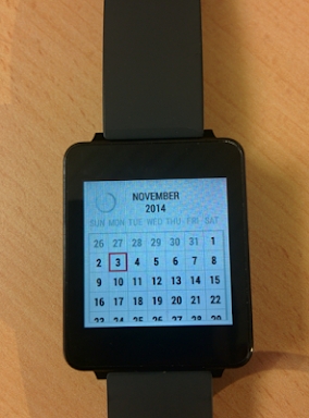 Calendar For Wear OS (Android Wear) screenshots