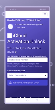 i Cloud and Phone Unlock screenshots