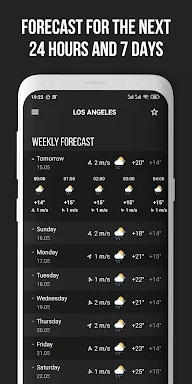 Weather, widget and radar screenshots