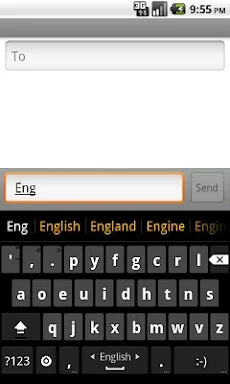 English completion dictionary screenshots