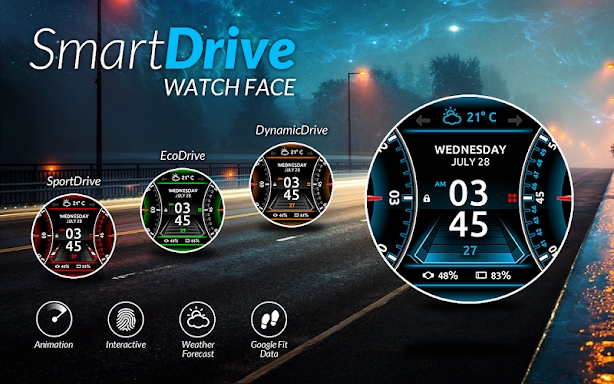 SmartDrive Watch Face screenshots