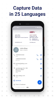 ABBYY Business Card Scanner screenshots