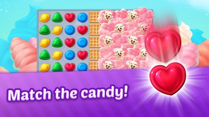 Lollipop Sweet Heroes Match3 screenshots
