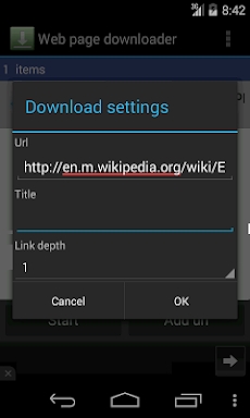 Web page downloader screenshots