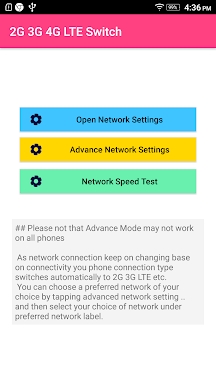 2G 3G 4G LTE Switcher screenshots