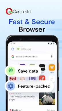 Opera Mini: Fast Web Browser screenshots