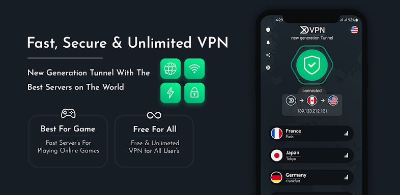 Xd VPN - Fast VPN & secure VPN screenshots